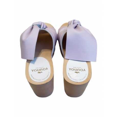 Sabot Nœud cuir parme 8,5cm YOJI SOFT Youyou Boutique Strasbourg Online 