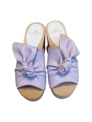Sabot Nœud cuir parme 8,5cm YOJI SOFT Youyou Boutique Strasbourg Online 