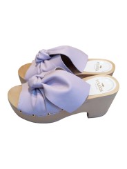 Sabot Nœud cuir parme 8,5cm YOJI SOFT Youyou Boutique Strasbourg Online 