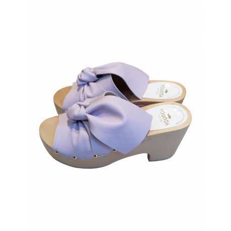 Sabot Nœud cuir parme 8,5cm YOJI SOFT Youyou Boutique Strasbourg Online 
