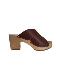 Sabot YZIS croisé cuir havana 7,5cm Youyou Femme Boutique Strasbourg Online 