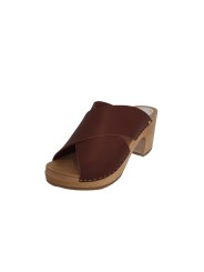 Sabot YZIS croisé cuir havana 7,5cm Youyou Femme Boutique Strasbourg Online 