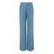Jeans large fluide délavé clair 105109 light blue denim Ivi Collection Femme