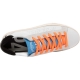 Sneakers cuir blanc lacets orange spoiler noir JACK M Whi neon P448 Homme strasbourg france online boutique baskets