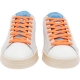 Sneakers cuir blanc lacets orange spoiler noir JACK M Whi neon P448 Homme strasbourg france online boutique baskets