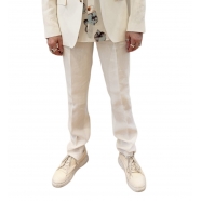 Pantalon costume écru lin M1R 925N M01427 04 Paul Smith Homme Boutique Strasbourg Online 