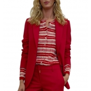 Veste tailleur rouge courte poches zippées W1R 356J M00108 25 Paul Smith Femme