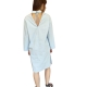 Robe coton bleu ciel fleur rouge dos v W1R 598D M10979 41 Paul Smith Femme Boutique Strasbourg Online dress woman