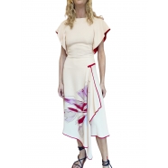 Robe saumon fleur rouge viscose W1R 600D M10977 13 Paul Smith Femme boutique strasbourg online dress woman