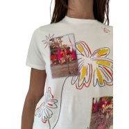 T-shirt blanc photos & fleurs W2R G799 MP4521 01 Paul Smith Femme Boutique Strasbourg Man Shop online