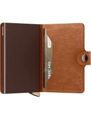 Premium Miniwallet Emboss Lines Cognac Porte Cartes Secrid Mel-Cognac Boutique Strasbourg Online cuir