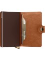 Premium Miniwallet Emboss Lines Cognac Porte Cartes Secrid Mel-Cognac Boutique Strasbourg Online cuir
