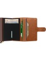 Premium Miniwallet Emboss Lines Cognac Porte Cartes Secrid Mel-Cognac Boutique Strasbourg Online cuir