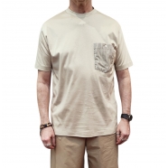 T-shirt beige poche et dos chemise rayé M1R 836Y M02356 60 Paul Smith Homme boutique strasbourg france shop vêtements
