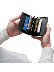 Portefeuille aluminium grand format Love Rouge V2L Ögon boutique strasbourg protège cartes concept store