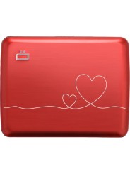 Portefeuille aluminium grand format Love Rouge V2L Ögon boutique strasbourg protège cartes concept store