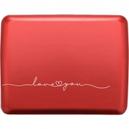 Portefeuille aluminium grand format Love Rouge V2L Ögon boutique strasbourg protège cartes concept store