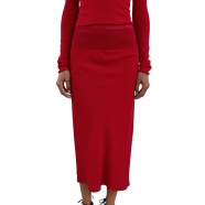 Jupe rouge plissé arrière A Line RP01D 2343 CC 03 Rick Owens Femme