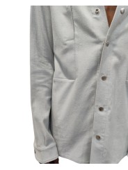Chemise Pression Col V Flanelle ciel Snap collar Rick Owens Homme RU02D6290 FL 36 Boutique Strasbourg shirt men fashion