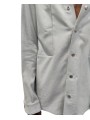 Chemise Pression Col V Flanelle ciel Snap collar Rick Owens Homme RU02D6290 FL 36 Boutique Strasbourg shirt men fashion
