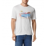 T-shirt Blanc paysage mer Naples manches courtes U40021M M4511 A01 JACOB COHEN Homme strasbourg france boutique vêtement
