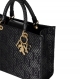 Sac cabas moyen Noir en Raphia jacquard avec charms Elisabetta Franchi Femme BS26A boutique strasbourg online bag