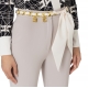 Pantalon bootcut Perle en crêpe stretch ceinture foulard Elisabetta Franchi Femme PAT1641 Boutique Online Pant woman