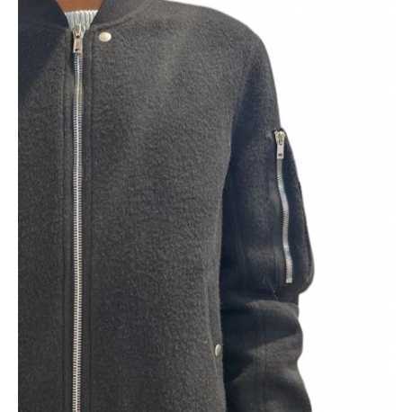 Bomber Laine noir Classic Flight Rick Owens Homme RU02D6789 WLD 09 strasbourg france shopping vêtements alsace men jacket