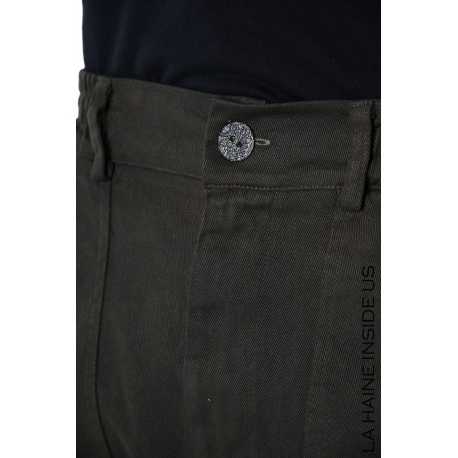 Pantalon poches revers Kaki coton stretch LM192 La Haine Inside Us Homme Alsace Strasbourg Boutique Online 