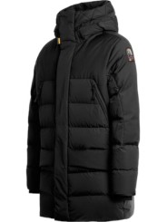 Doudoune Hikari noire Bimatière lisse devant matelssée arrière Parajumpers PJS Homme PMPUUP02 541