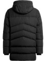 Doudoune Hikari noire Bimatière lisse devant matelssée arrière Parajumpers PJS Homme PMPUUP02 541