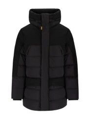 Doudoune Hikari noire Bimatière lisse devant matelssée arrière Parajumpers PJS Homme PMPUUP02 541