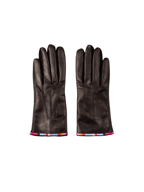 Gants cuir Noir bord brode baya W1A 430GL J459 79