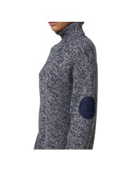 Pull long Chinée Bleu blanc col roulé Elisabetta Franchi Femme MK84S CN3