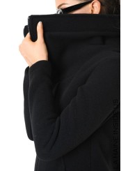 Manteau long zippé Noir laine Vierge LW798 La Haine Inside Us Femme boutique strasbourg france alsace vêtements shop 