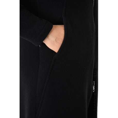 Manteau long zippé Noir laine Vierge LW798 La Haine Inside Us Femme boutique strasbourg france alsace vêtements shop 