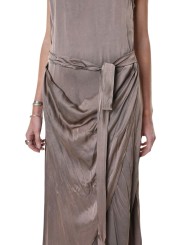 Robe longue satin viscose drapée col bénitier rose LW904 La Haine Inside Us Femme boutique strasbourg france mode 