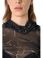 T-shirt resille imprimé marbré noir blanc LW788 La Haine Inside Us Femme boutique strasbourg france shop vêtements shop