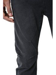 Jeans Noir stretch coutures genou LM218 La Haine Inside Us Homme Alsace Strasbourg Boutique Online 