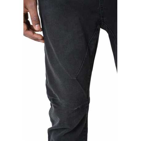 Jeans Noir stretch coutures genou LM218 La Haine Inside Us Homme Alsace Strasbourg Boutique Online 