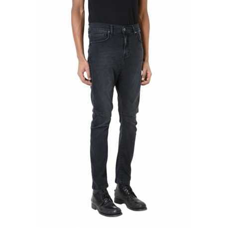 Jeans Noir stretch coutures genou LM218 La Haine Inside Us Homme Alsace Strasbourg Boutique Online 