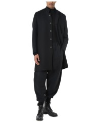 Manteau noir classique col officier LM238 La Haine Inside Us Homme Alsace Strasbourg Boutique Online 