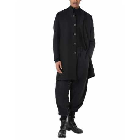 Manteau noir classique col officier LM238 La Haine Inside Us Homme Alsace Strasbourg Boutique Online 