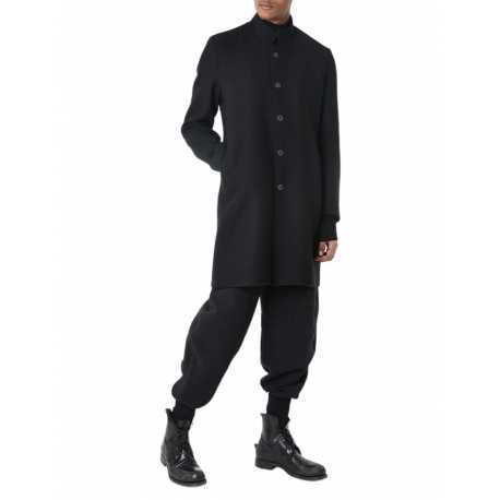 Manteau noir classique col officier LM238 La Haine Inside Us Homme Alsace Strasbourg Boutique Online 