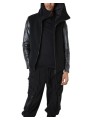 Blouson capuche manche cuir noir LM182 La Haine Inside Us Homme Alsace Strasbourg Boutique Online 