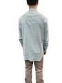 Chemise Pression Col V Flanelle ciel Snap collar Rick Owens Homme RU02D6290 FL 36 Boutique Strasbourg shirt men fashion