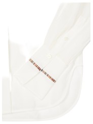 Chemisier blanc soie poignet ganse bayadère W1R 354B N10618 01