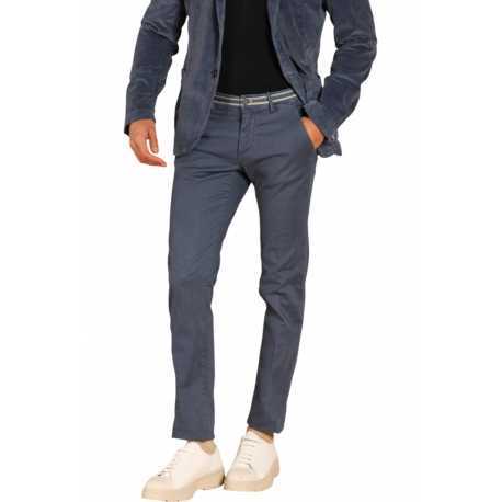 Chino coton stretch Indigo Ceinture Rayée Torino Winter Mason's Homme N3 MBE130 251 Strasbourg Boutique Online Mode 