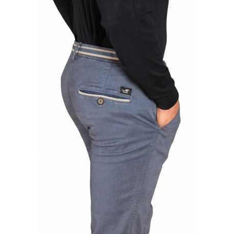 Chino coton stretch Indigo Ceinture Rayée Torino Winter Mason's Homme N3 MBE130 251 Strasbourg Boutique Online Mode 