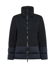 Doudoune courte col montant bi matière Blue Black RRD Roberto Ricci Design Femme 506 60 Strasbourg Boutique Online 
